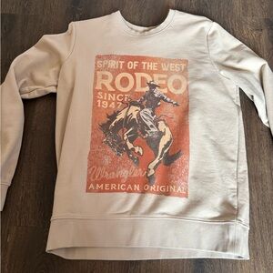 Wrangler Tan Rodeo Graphic Men's Crewneck Sweater